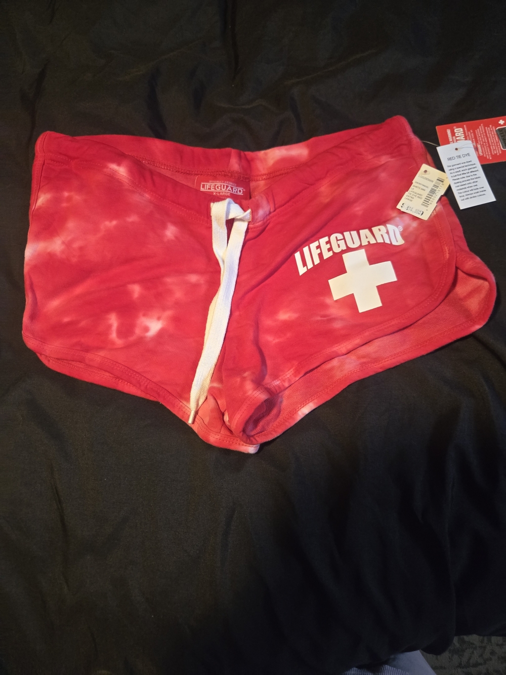 Red Tie-Dye Lifeguard Women's Shorts